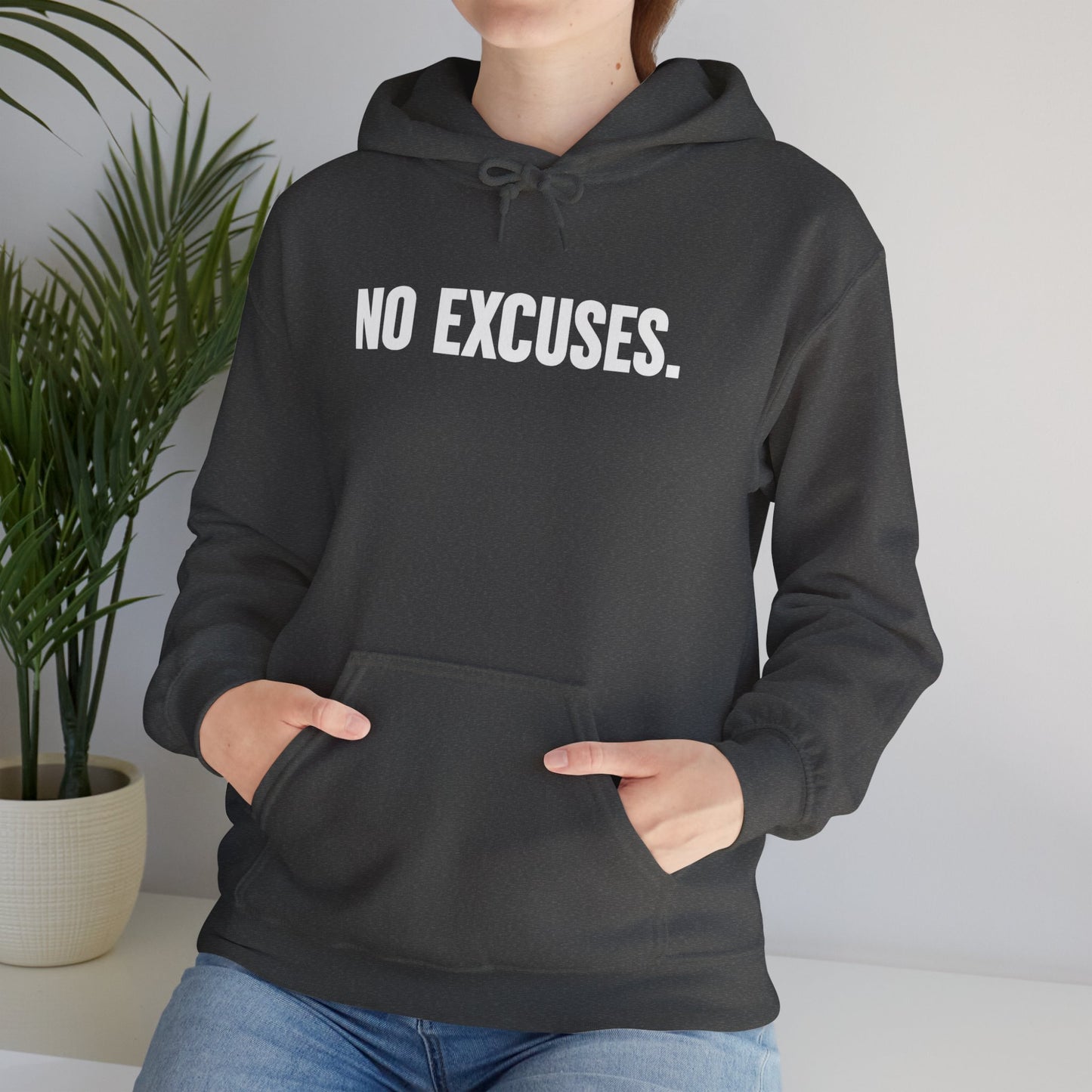 NO EXCUSES. Hoodie – Clean Front Statement (Unisex) | RACEBOX