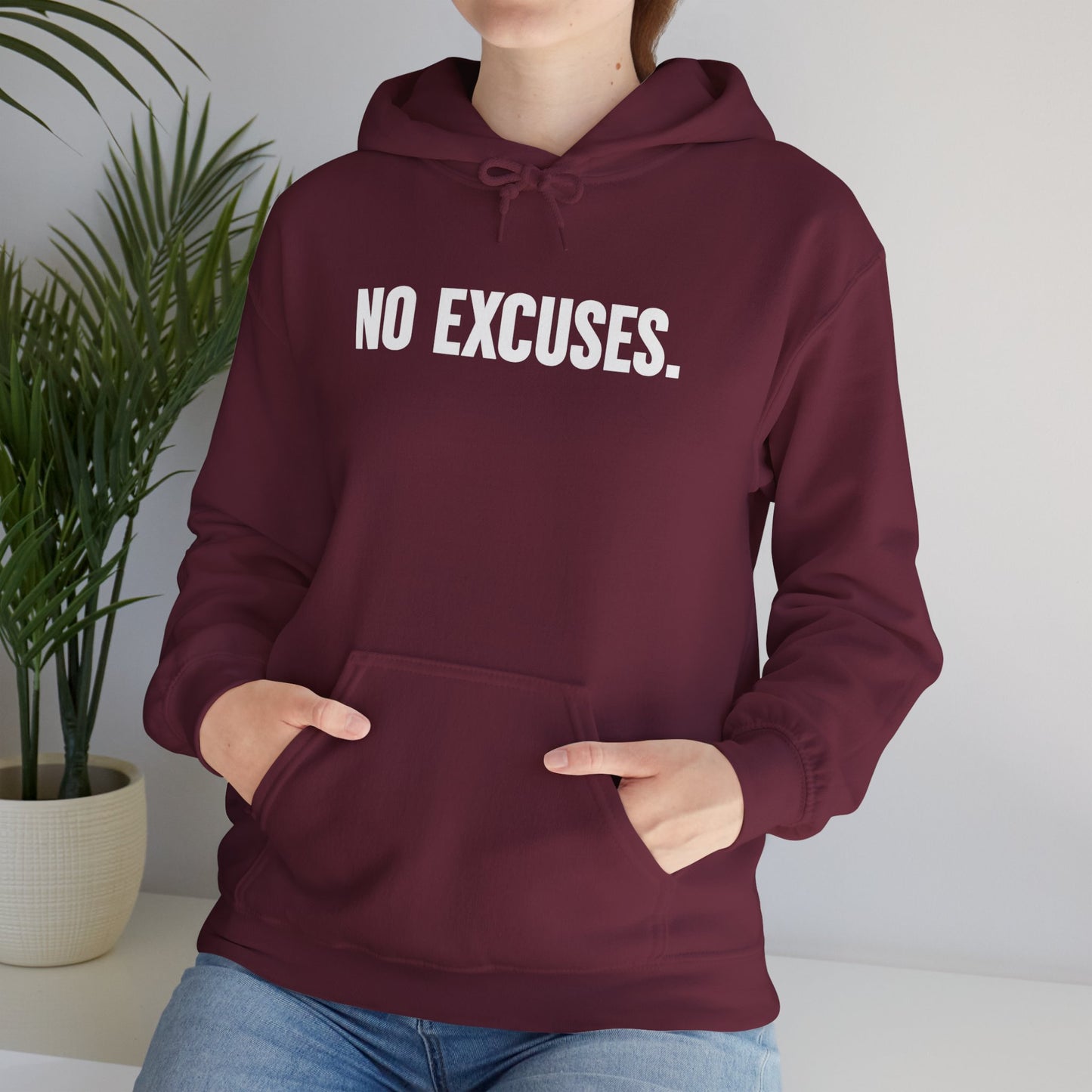 NO EXCUSES. Hoodie – Clean Front Statement (Unisex) | RACEBOX